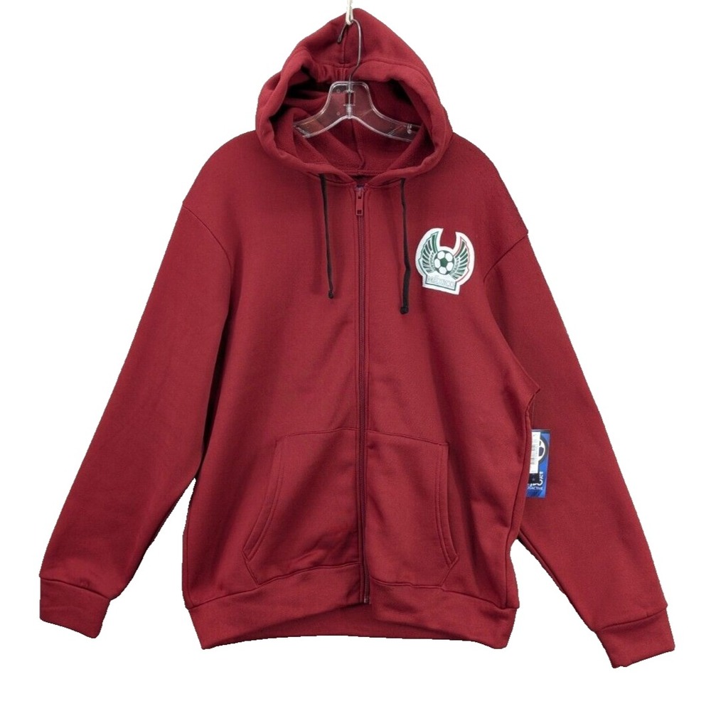 Xcelcius Game Of The World Juego Del Mundo Mexico Hooded Sweatshirt Red Sz M NWT